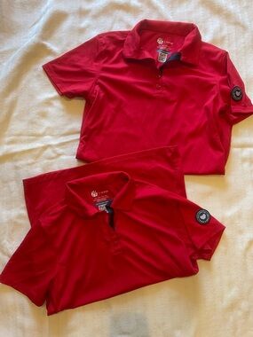 Chick-fil-A  women’s Red Polo Shirt with Badge -small